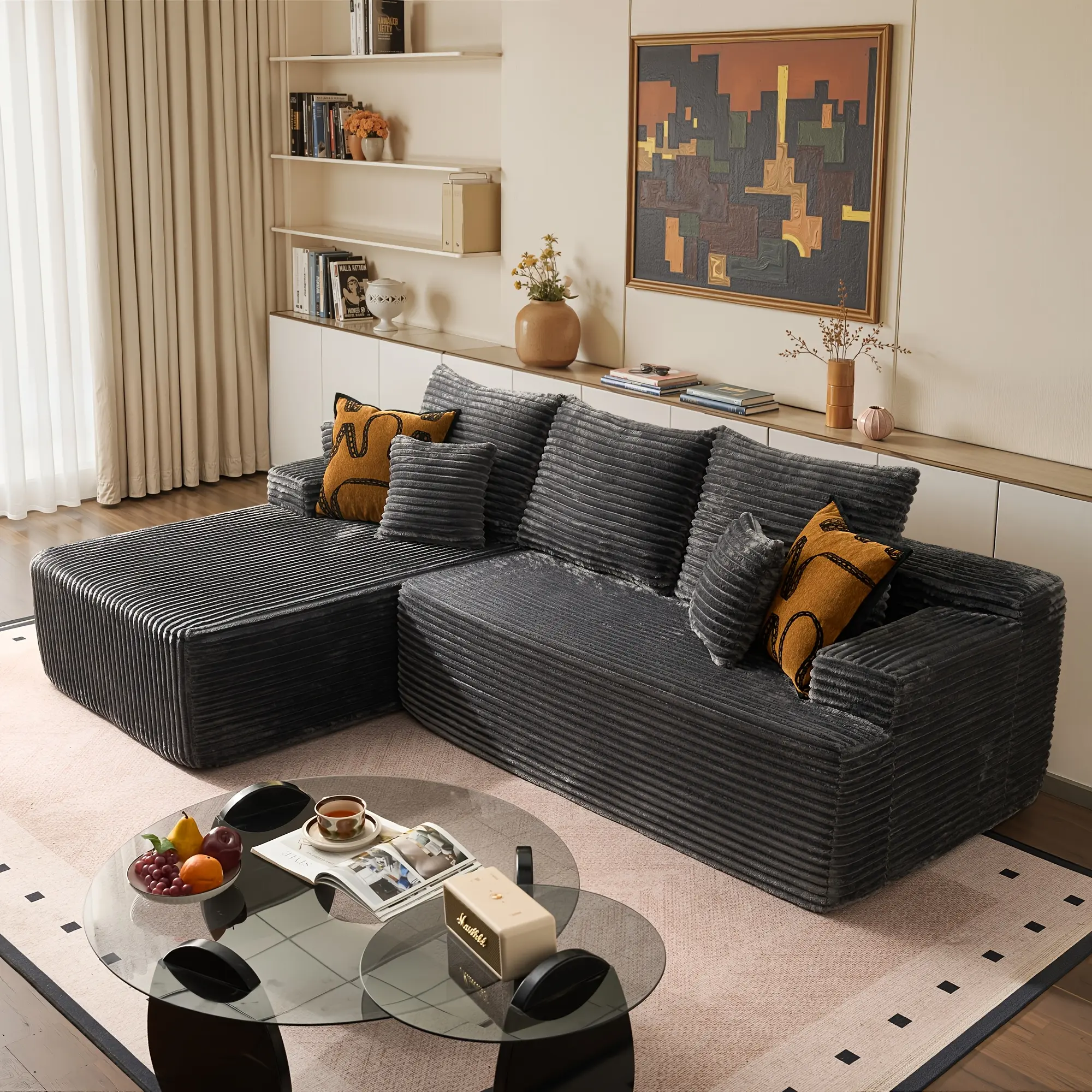 Grey   Left Chaise (Facing)