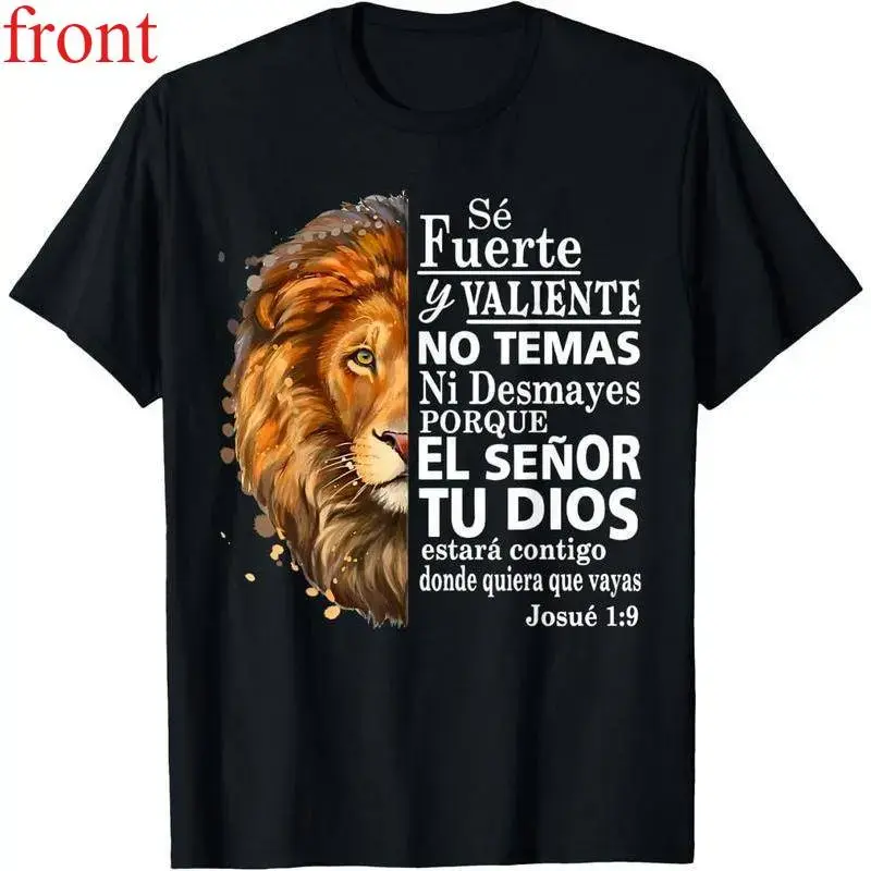 100% Valiente Josue 1:9 Spanish Christian Bible Verse Uplifting T-Shirt