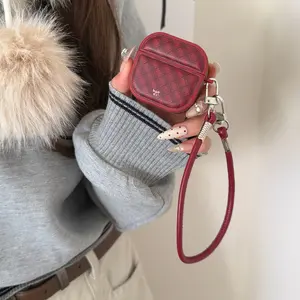 Leather Diamond Pattern AirPods Case, Compatible with AirPods Pro3/pro2/AirPods 1/2/3/4, Durable Anti-Drop Earphone Protector