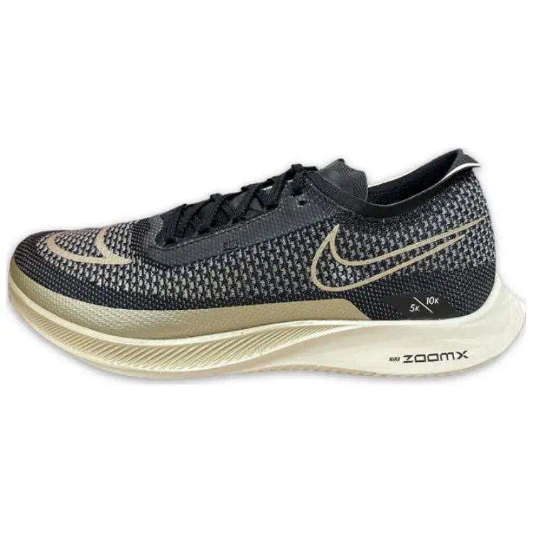 Nike Streakfly Black Metallic Gold Grain Versatile Comfort Low Top Running Shoes Unisex DJ6566-001