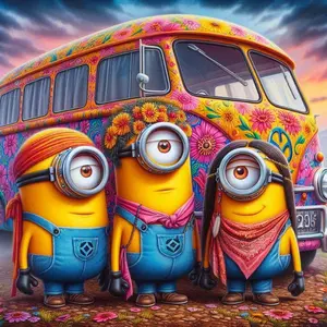 5D DIY Full Drill Diamond Painting - Diamond Painting Kit Minions, Flower Car Mosaic Canvas DIY Wall Art, Home Wall Decoration
