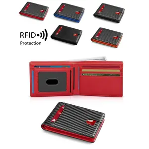 Short wallet, men's ultra-thin RFlD anti-theft walletsecure credit card holder, compact design suitable fordaily use, men's fashion accessory, ideal men's gift，Christmas Gift, Valentine's Day Gift, Rfid blocking wallets