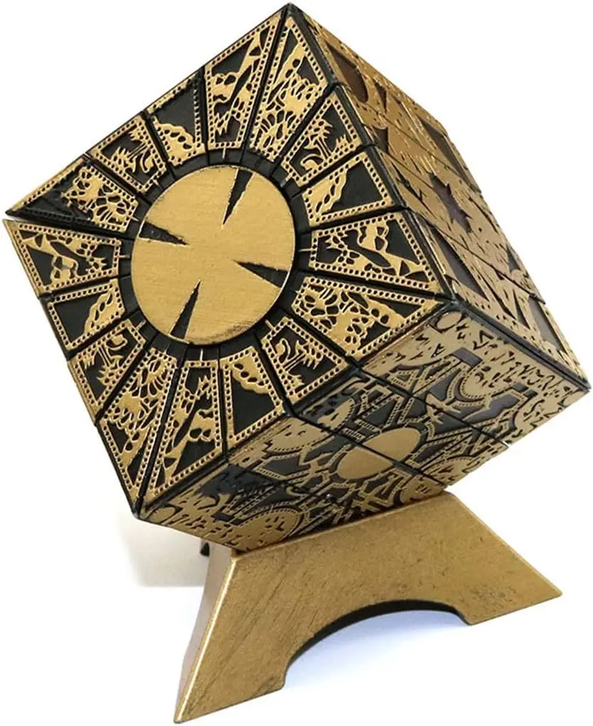 2026 Viral TikTok Detachable Hellraiser Puzzle Box | Functional Lament Configuration, Deformation Lock Puzzle Box with Display Base, Horror Movie Merch Prop, Halloween Christmas Birthday Gift for Horror Fans