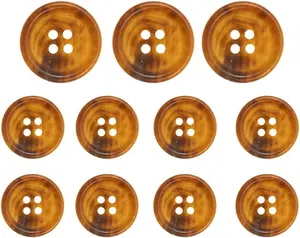 11 Pieces Real Horn Buttons Set for Blazer and Suit, 20Mm 15Mm Genuine Natural Buffalo Horn Buttons for Men Women'S Jacket Coat Uniforms (Light Brown) Ldouxx