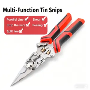 8-Inch Multi-functional Tool: Electrician's Specialty Shears — Wire Cutting, Stripping, Trimming, and Splitting Tool with Foldable Design (Ideal for Home Repair) DIY Crafts tiktokshopspringglowup Multi-Function Electrician