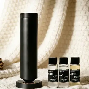 Upgraded Strong Scent Diffuser Kit with Cold-AirDiffusionTechnology upgraded : Waterless, Remote Control, 1000 Sqft Coverage, LED Mood Lights,Top 3 Luxury Hotel-Inspired Scents20ml*3 Oil Waterless Humidifier Usb Powered Humidifier