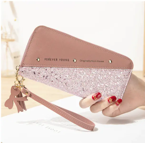 Fashion Sequined Patchwork Glitter Wallet for Women