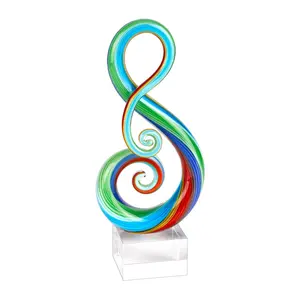 Badash Crystal Rainbow Murano Style Note Centerpiece