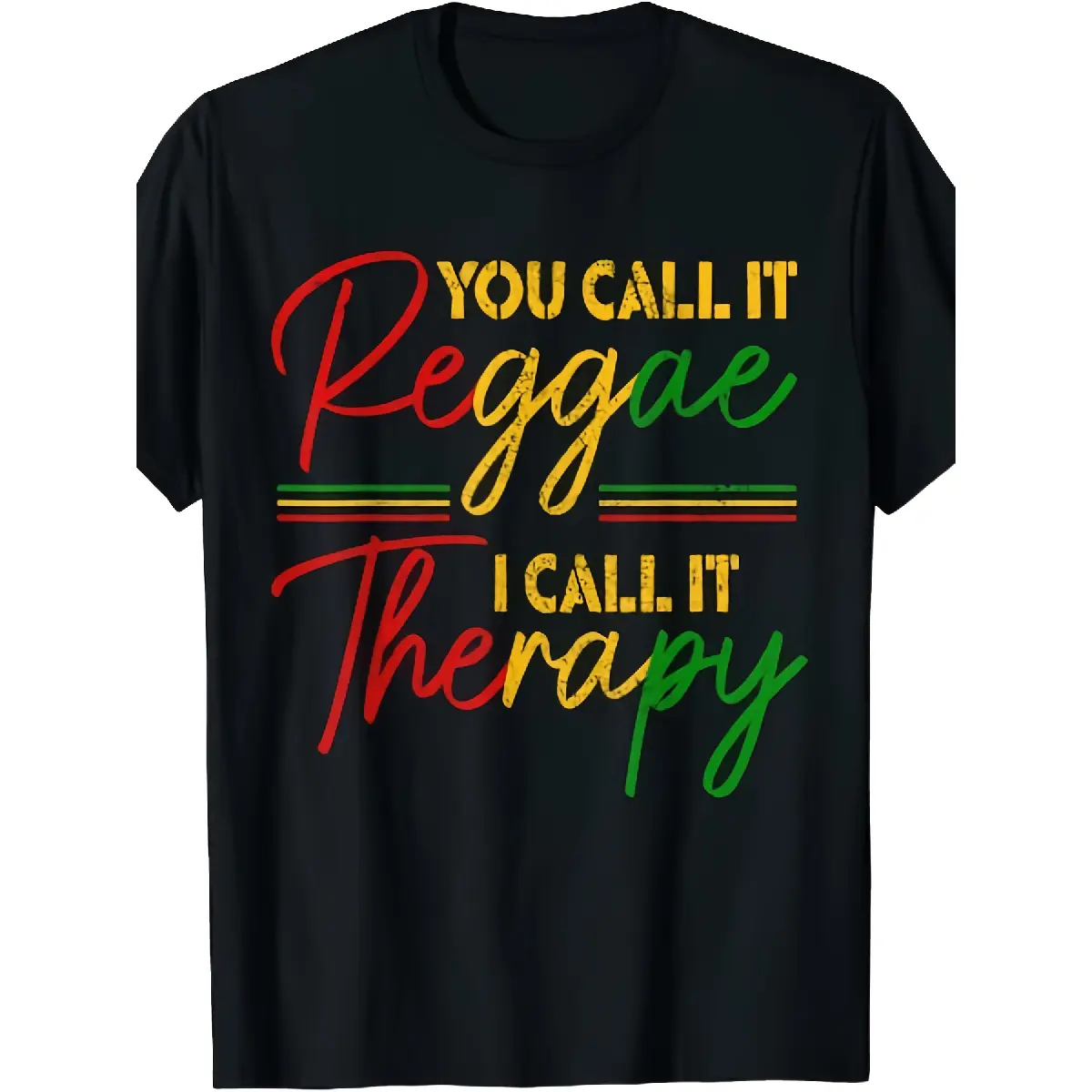 [100% Cotton] 100% Cotton 'S & 'S Short NEW LIMITED You Call It Reggae I Call It Therapy Rasta Rastafari T Shirt S 3XL