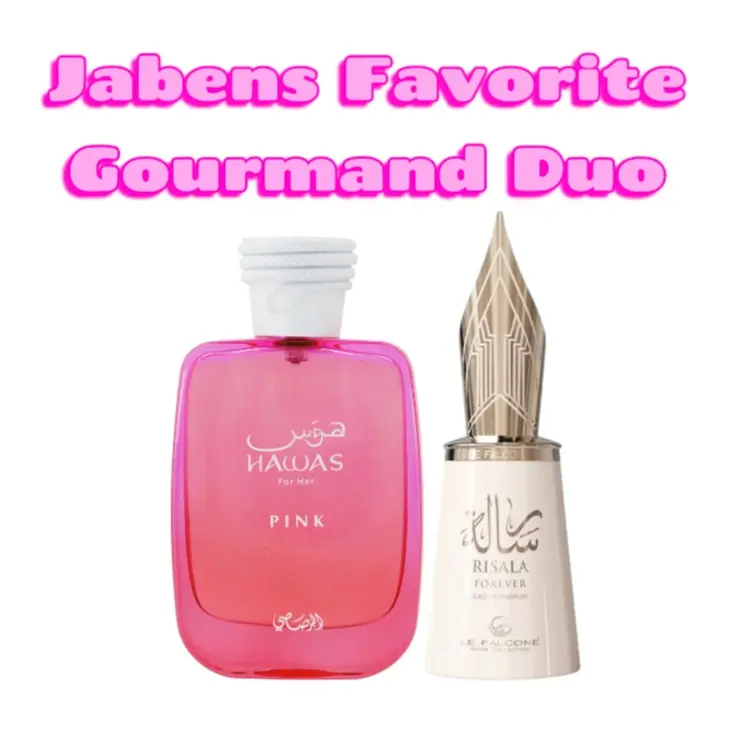 Oudlash Bundle | Hawas Pink & Risala Forever Alcohol-Base Eau de Parfum for Women, 100 ml-3.4 fl oz, Citrus, Sweet & Buttercream Notes