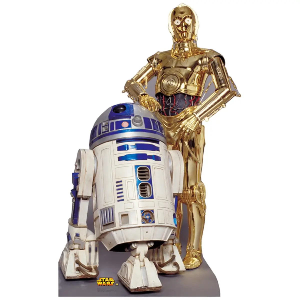 Advanced Graphics 6' Tall Corrugated Card 2-Figure Life Size R2-D2 & C-3PO Cardboard Stand-Up - Wall-Mounted Home Supply, Home Decor, Room Decor Piece, Home Supplies