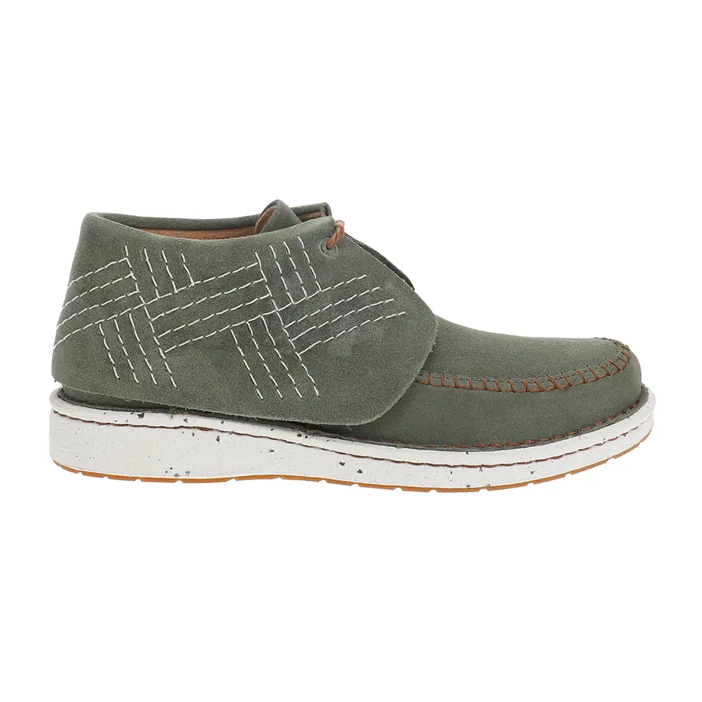 Justin Boots Womens Zila Embroidered Lace Up Casual Boots Ankle - Green