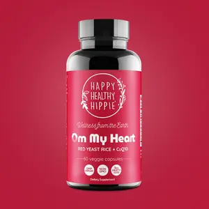 Red Yeast Rice + CoQ10 1200 mg - Supports Cholesterol Balance, Heart Health & Circulation - Antioxidant Support, 60 ct