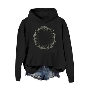 [Made in USA] One Ring to Lead Hoodie, Fantasy Graphic Hoodie, Epic Lord of the Rings Inspired Pullover, Unisex Streetwear Apparel for Men and Women