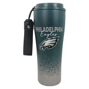 NFL Splatter Script 20oz ProSip Stainless Steel Coffee Tumbler with Leather Strap
