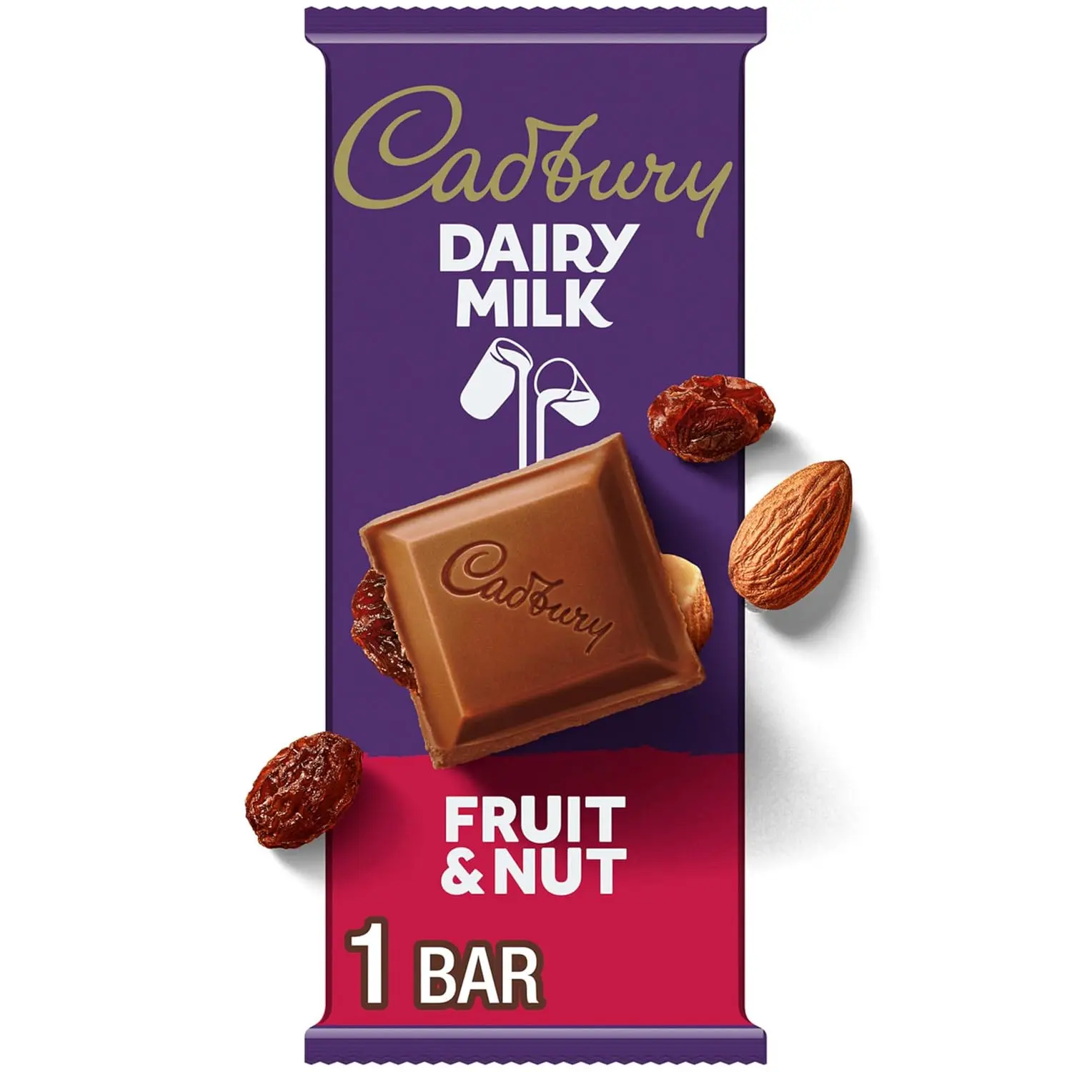 Creamy Crunchy Fruit and Nut Milk Chocolate Candy Bar Snack, 3.5 oz Candies