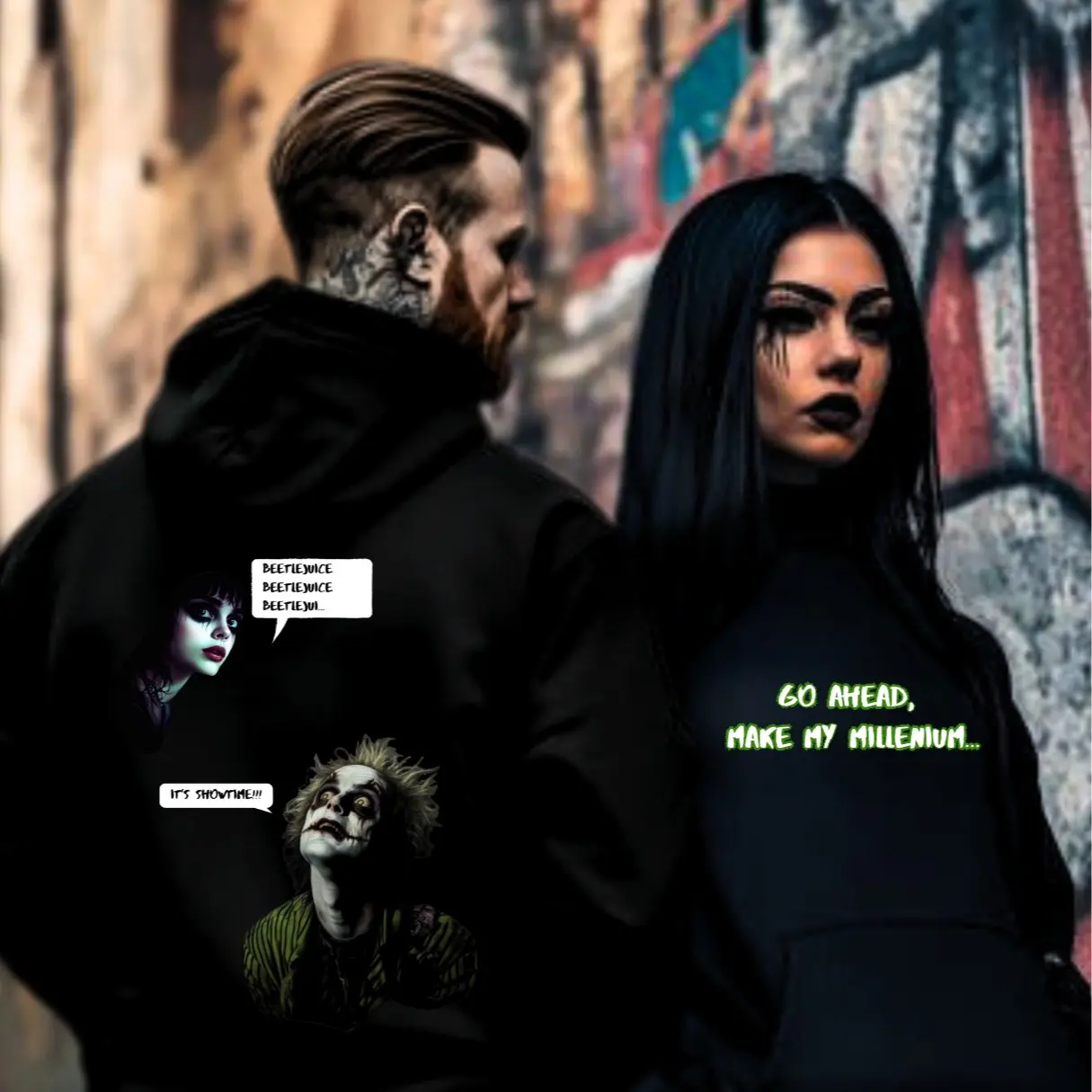 BEETLEJUICE PULLOVER: GO AHEAD, MAKE MY MILLENIUM