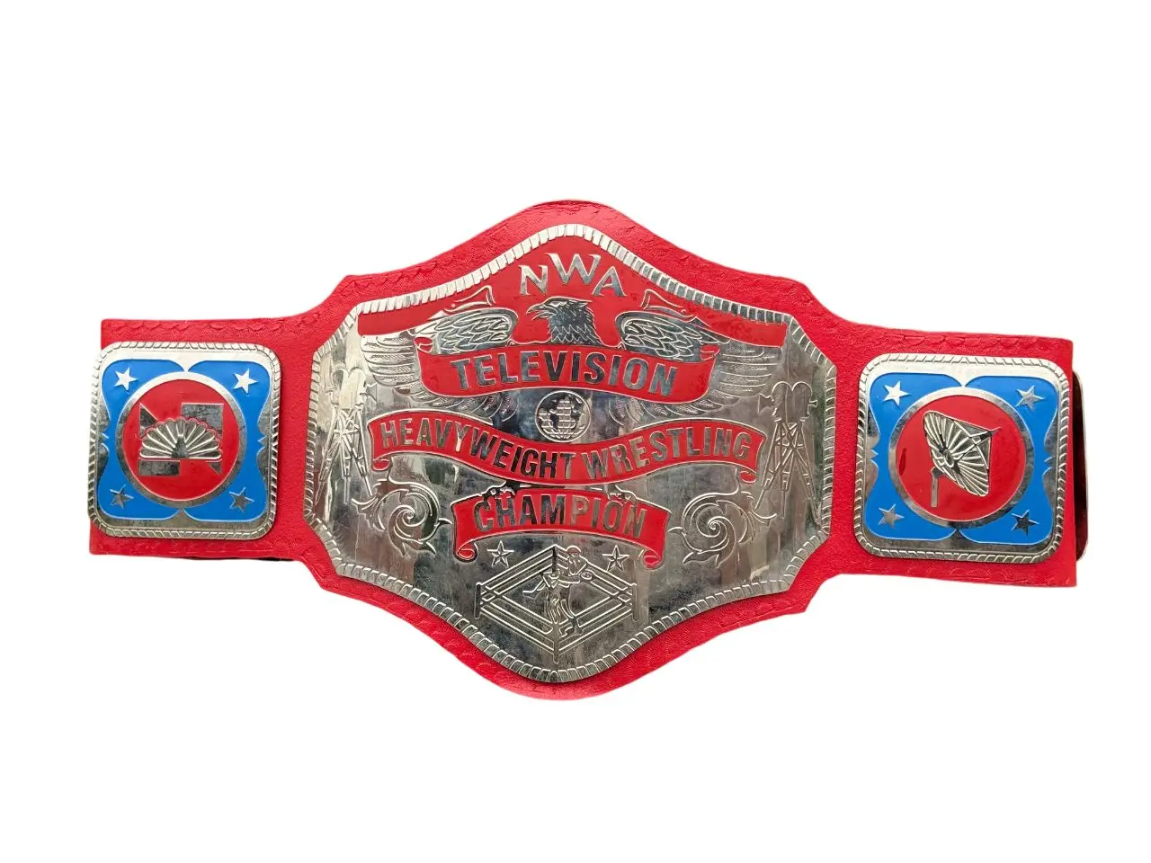 NWA Television Heavyweight Champion 2mm Zinc Metal Plates Belt Adult Size Durable & Strong Support Belt