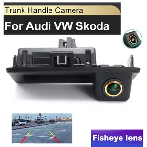 Wide Angle Night Vision Rearview Camera with Handle, Suitable for Audi Q2/Q2L/Q5L/A5, Skoda Karoq/Kodiaq/Cayenne//Bora, Vehicle Safety System, Compact Design, Precision Engineering, Wideangle Camera, Automotive Upgrades