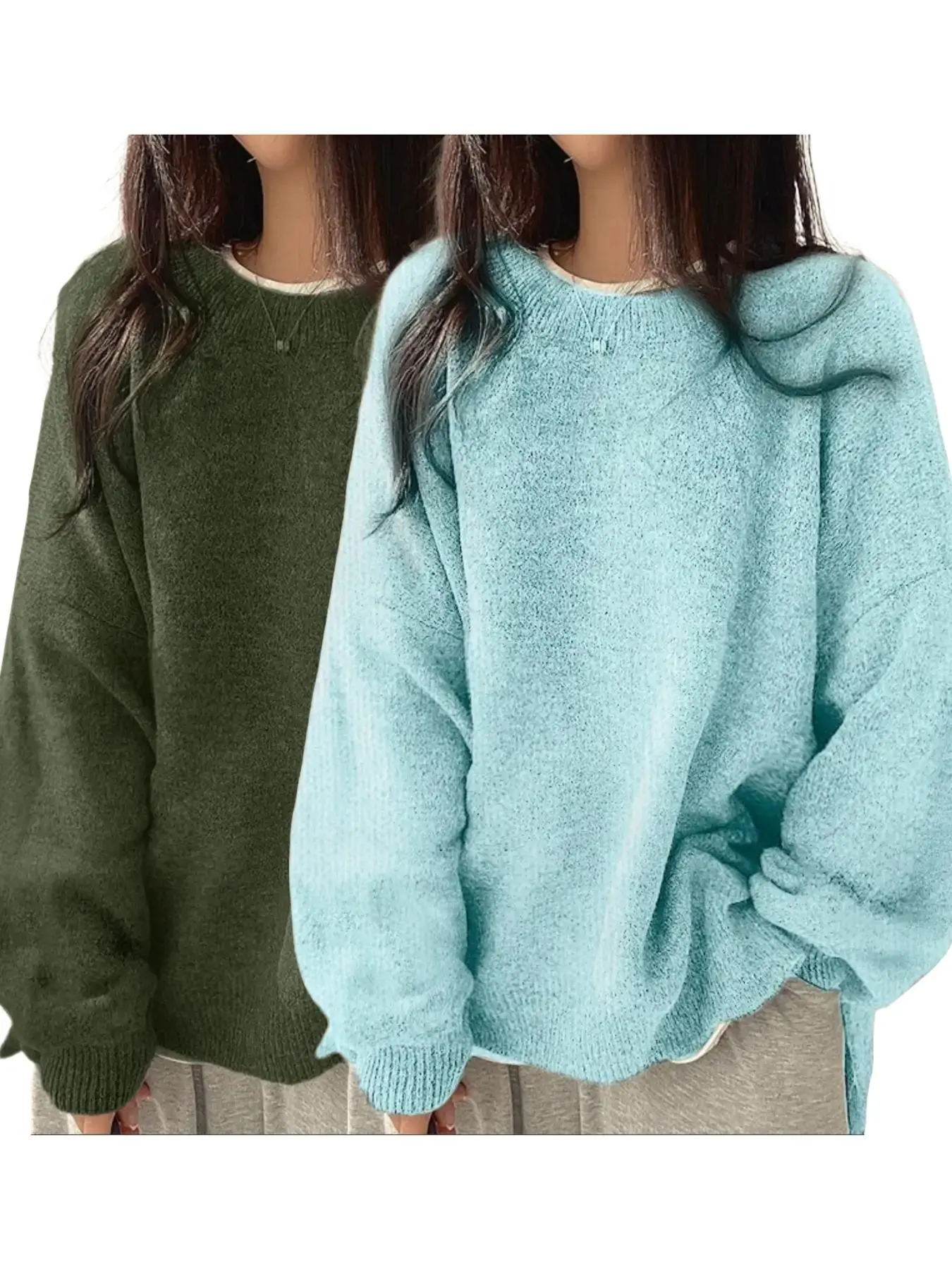 Army Green*1 pc+Mint Green*1 pc