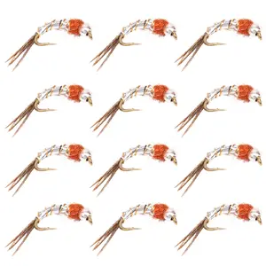 Floating Feather Supply Lightning Bug Fly 12 Pack – Flashy Trout Nymph Size 16