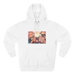 Demon Slayer Art Print Fleece Hoodie, Anime Sweatshirt, Manga Graphic Hooded Jacket, Japanese Cartoon Pullover, Otaku Gift