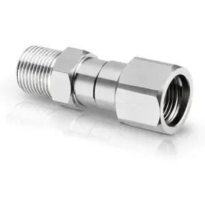 Washer Swivel Fitting, 3/8" NPT Thread Fittings, 3/8" Male to Female Adapter, Stainless Steel 360  Swivel Connector for  Washer  & Hose, 5000 PSI