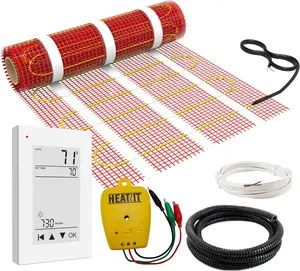 20 sqft HEATIT Warmmat Electric Radiant Self-adhesive Floor Heat Heating System & ET-72 Thermostat & Alarm Monitor