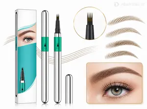 Zephoco 3D Natural Four-Prong Eyebrow Pencil — for everyday touch-ups and filling/defining eyebrow shape; smooth, natural brow strokes
