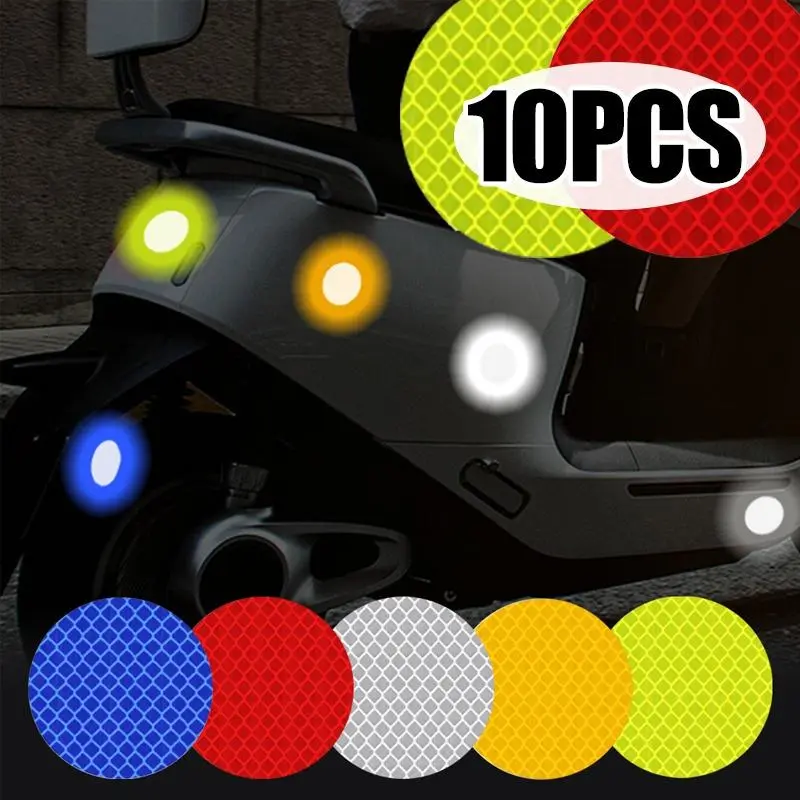 10Pcs Car Bumper Reflective Stickers Reflective Warning Strip Tape Secure Reflector Stickers Decals Safety Warning Stickers 5cm