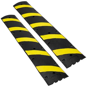 Spring new arrivals 2 PCs 72'' Rubber Speed Bump 2 Channel 22000lbs Load Heavy Duty Speed Hump
