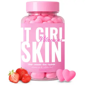 IT GIRL vitamins SKIN 25-in-1 Glowing Skin Gummies Vegan Colostrum Multi-Collagen Peptides L-Glutathione CoQ10 Retinol Sea Moss Vitamins Minerals Anti-Aging Acne Skincare Made in USA Healthcare