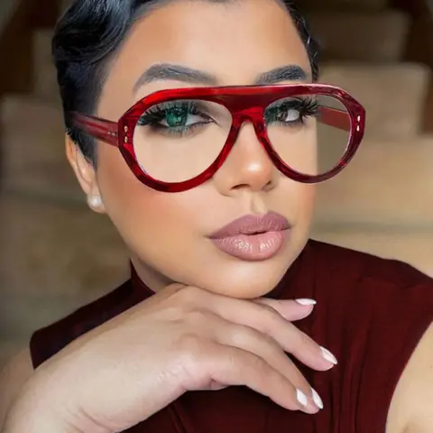 Women's Fashion Glasses, Anti-Blue Light Design, Polycarbonate Frame, Trendy Frames, Y2K Streetwear Style, Casual & Business Suitable, All Seasons Wear, Stylish Protective Glasses, Stylish Trendy Eyewear