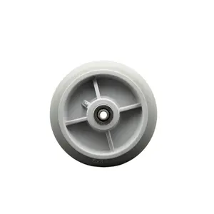 8" x 2" Thermoplastic Rubber Donut Tread Wheel Only with Roller Bearing - 1/2" Bore - 600 lbs Capacity per Wheel  -  Service Caster Brand