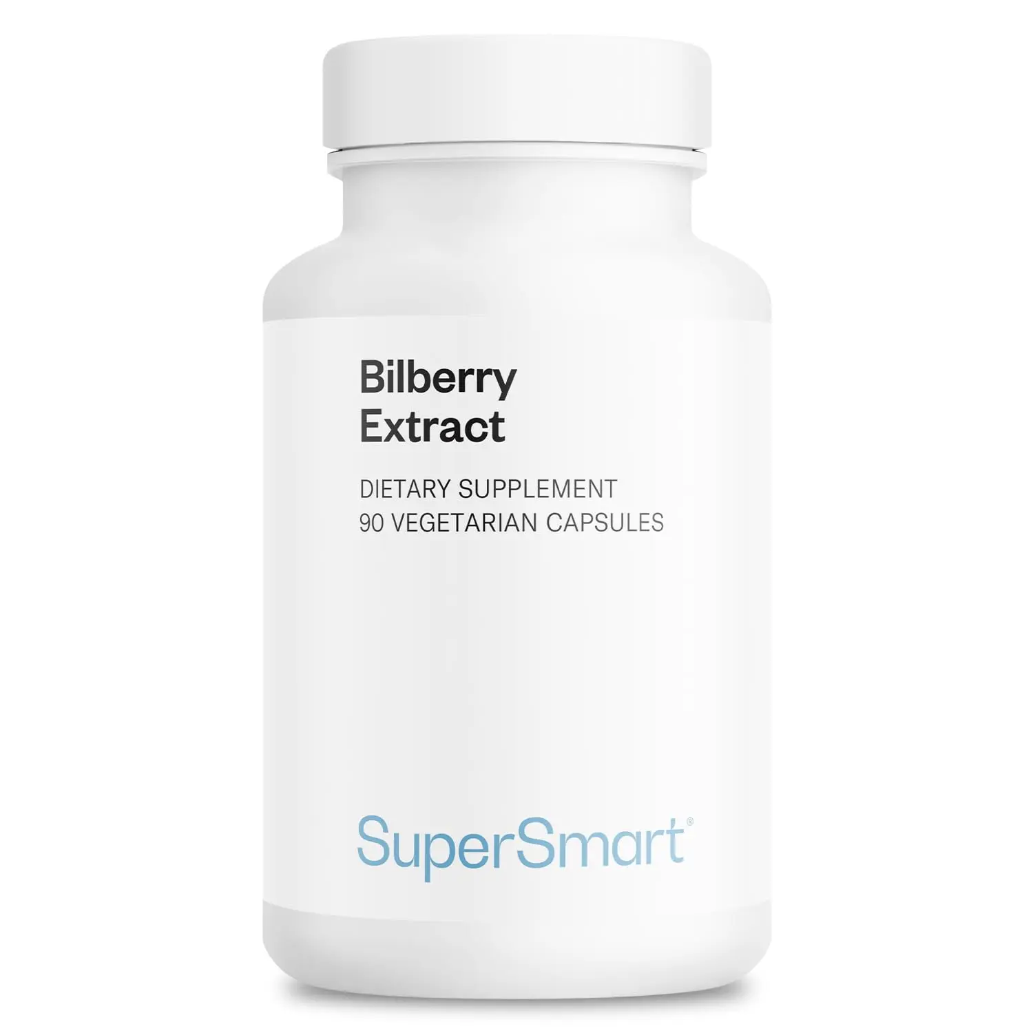 Supersmart - Bilberry Extract (High Strength) - 25% Anthocyanin - Bilberry Supplement for Eyes - Vaccinium Myrtillus Fruit Supplement | Non-GMO & Gluten Free - 90 Vegetarian Capsules