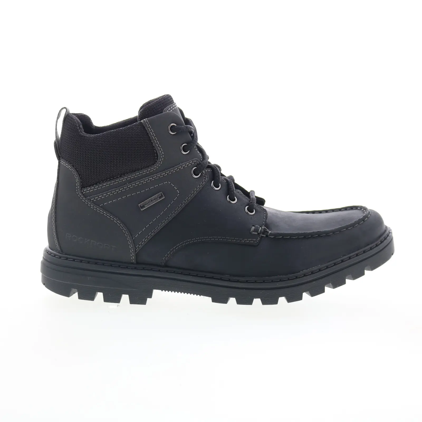 Rockport Weather Ready Moc Toe Boot Mens Black Wide Casual Dress Boots