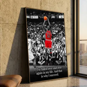 Michael Jordan Poster  Wall Art, Vintage Print for Sports Fans & Home Decor