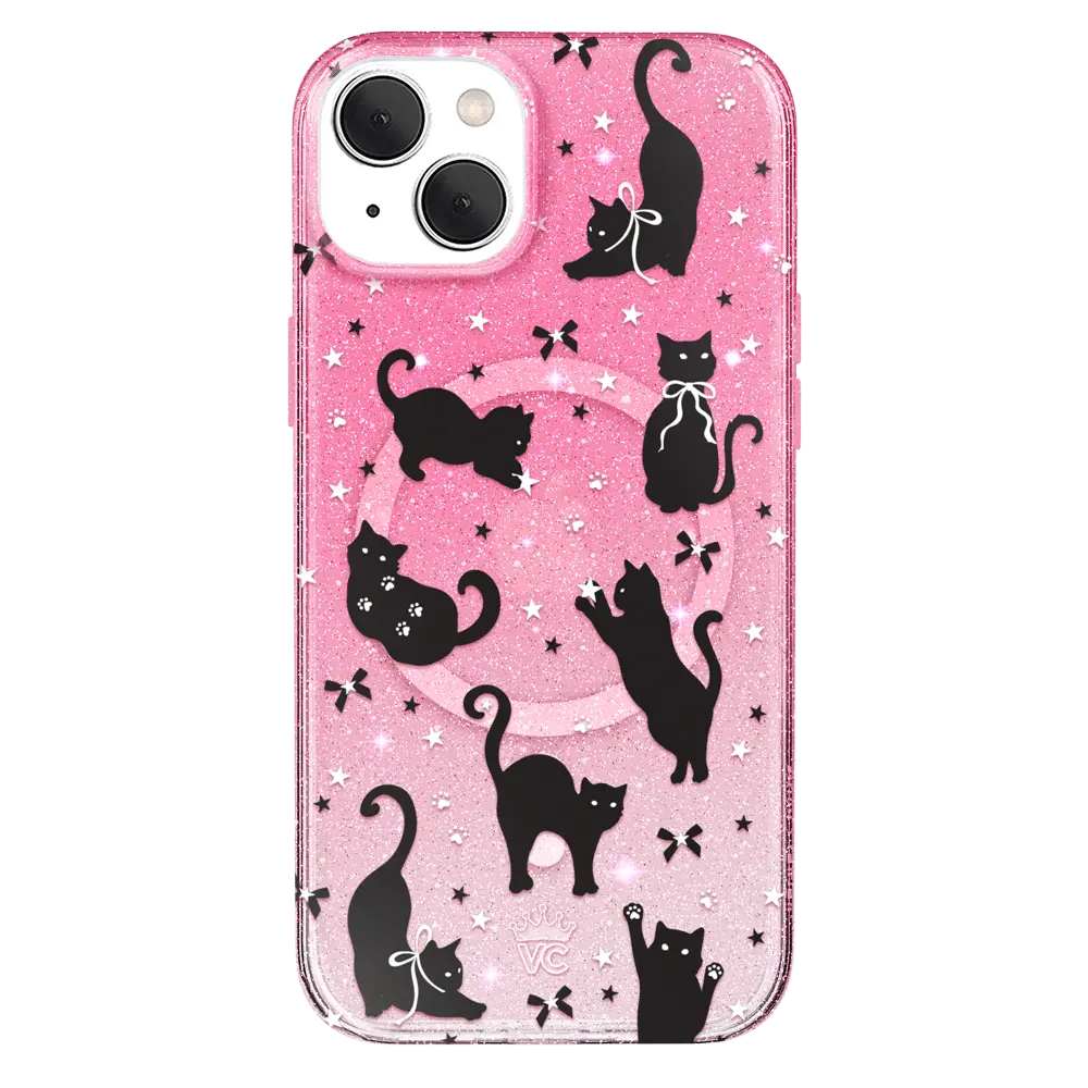 Lucky Kittens Glitter iPhone Case