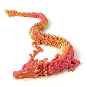 3D Printed Chinese Dragon Toy Figurine, Movable Joints, Hot-Selling Set, Perfect for Year of the Dragon Celebrations