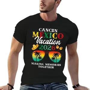 Mexico 2026 Squad Matching Family T-Shirts 100% Cotton Crew Neck Short Sleeve Tees With Team Logo Print S-XXXL Group Shirts For Vacations Birthdays Christmas Gifts Parties