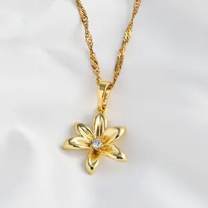 SAMPAGUITA FLOWER PENDANT CHAIN NECKLACE | Gold Filled for Durability - Symbol of purity, peace, and inner strength|  Woman Jewelry
