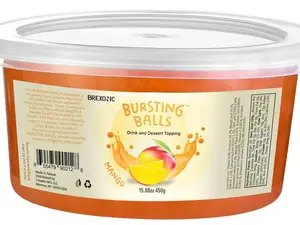 Organic Low-Calorie Gluten-Free Halal Translucent Bob Tapioca Pearls, Refrigerated Bubble Tea Drink Topping, 1lb Pack of 1