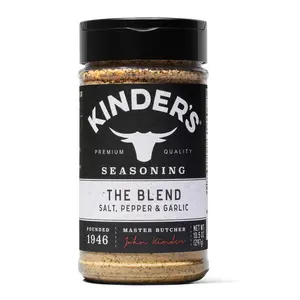 Kinder's The Blend Seasoning Salt Pepper & Garlic 10.5 oz Bottle Gluten-Free Non-GMO MSG-Free Premium Quality Master Butcher Blend