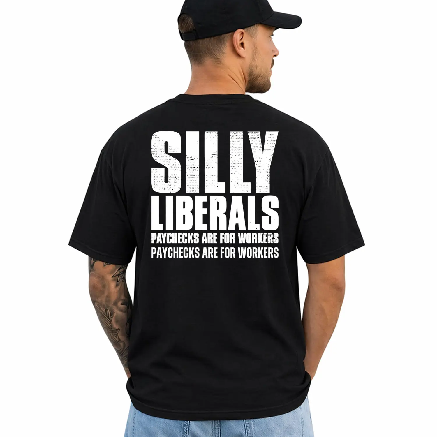 Funny Conservative T-Shirt for Men – Silly Liberals Political Humor Graphic Tee, Patriotic Statement Shirt, Republican Gift for Him, Short Sleeve Printed Graphic Shirt, Daily Casual Cotton Menswear