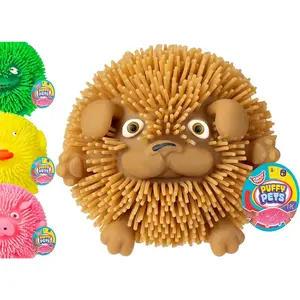 JA-RU Puffer Ball – Gum-Scented Animal Stress Balls for Kids (1 Unit) Squishy Pig, Frog, Chicken & Dog, Soft Spiky Sensory Toys, Stress Relief Toy, Party Favors & Classroom Prizes. 4350-1