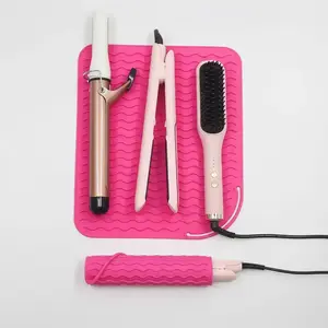 New Large Silicone Heat Resistant Pad, Portable Travel Hot Tool Mat, Suitable for Curling Irons, Straighteners, Hair Straightening