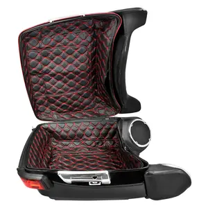 King Tour Pack Liner Carpet Red Stitching Trunk Fit For Harley Touring 2014-Up