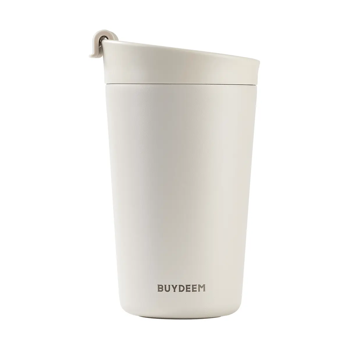 BUYDEEM Insulated Travel Mug 340ml - Oat White, Leak-Proof Coffee Cup for Car, Hot & Cold Drinks, Reusable Tumbler CD1012