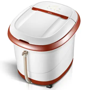 Carepeutic Oxy-Energized Foot and Leg Spa Bath Massager, Brown/White
