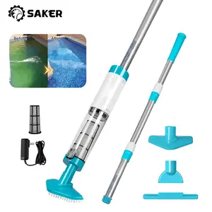 Pool Vacuum Cleaner with Telescopic Pole Dual Suction Modes Ergonomic Handle for Comfortable Grip Ideal for Swimming Pools